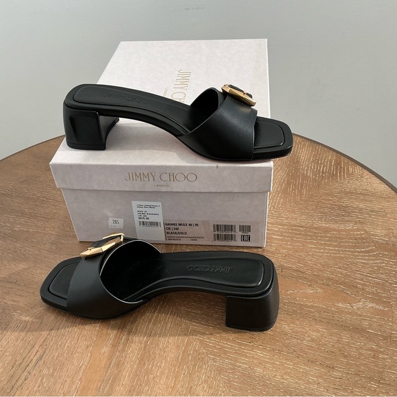 JIMMY CHOO
HAWKE 40 BUCKLE LEATHER MULES - Picture 5 of 6
